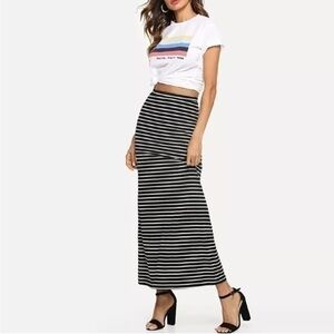 Maxi Striped Skirt